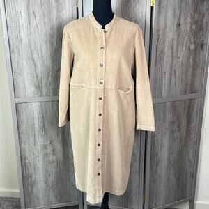 Vintage Orvis cordwestern mandarin collar button up trench/shacket women’s PL